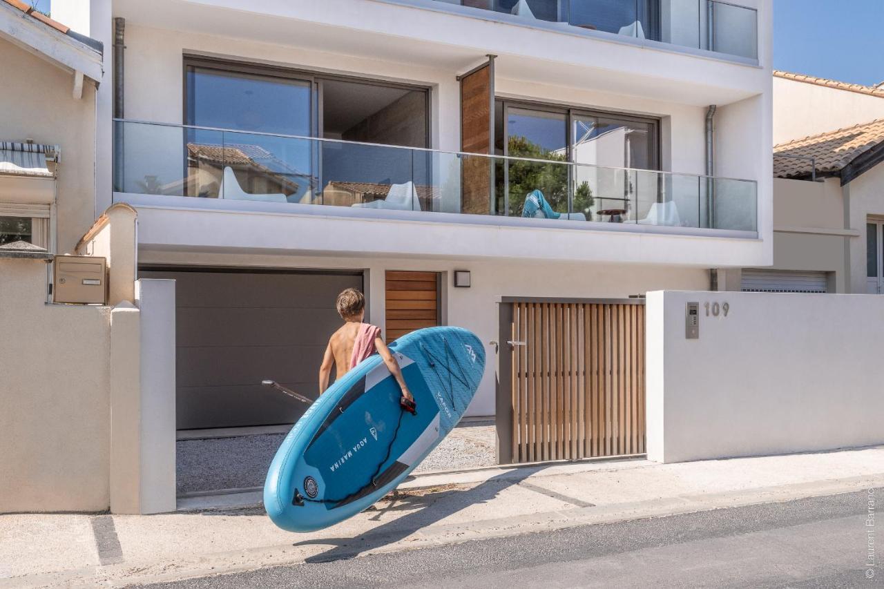 South-Of-France T2 Neuf Haut De Gamme, Climatise, Parking Gratuit, 2Eme Ligne Balcon 카르농 플라주 외부 사진