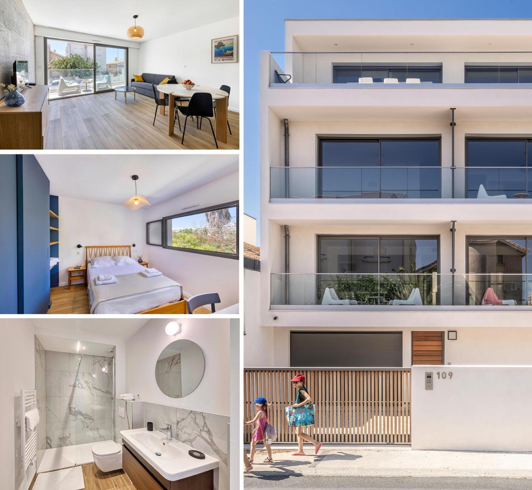 South-Of-France T2 Neuf Haut De Gamme, Climatise, Parking Gratuit, 2Eme Ligne Balcon 카르농 플라주 외부 사진